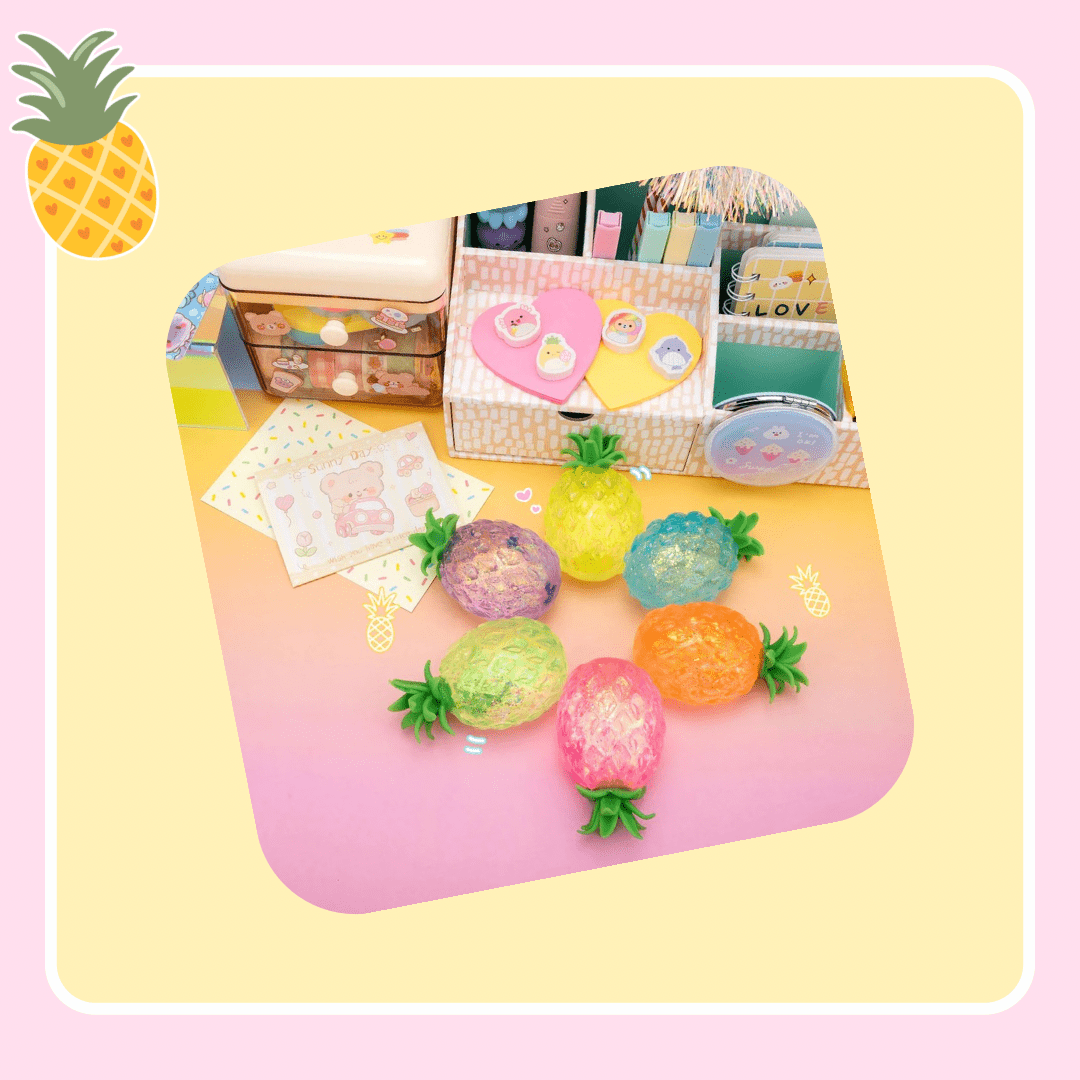 Kawaii Gummy 3D Pineapple Sensory Squishy Toy
