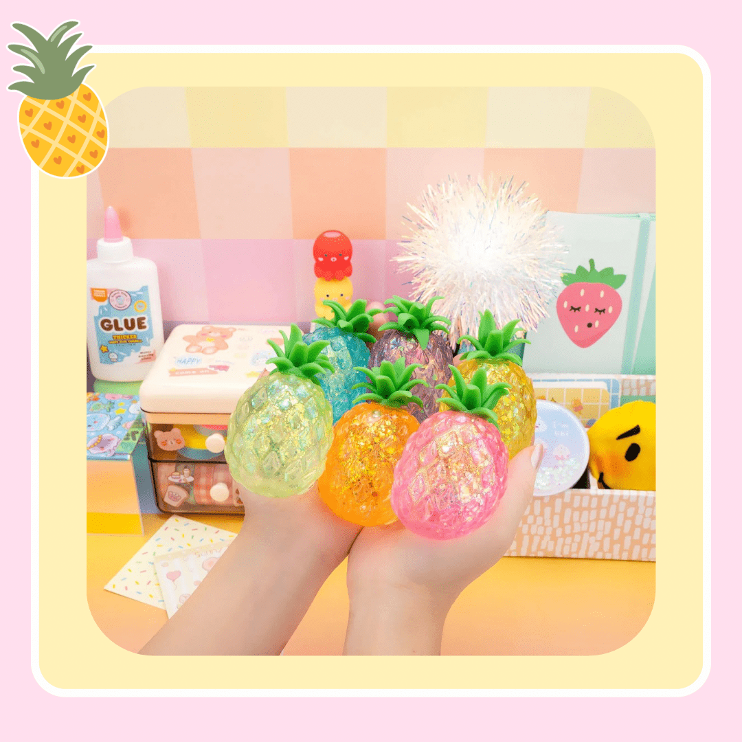 Kawaii Gummy 3D Pineapple Sensory Squishy Toy