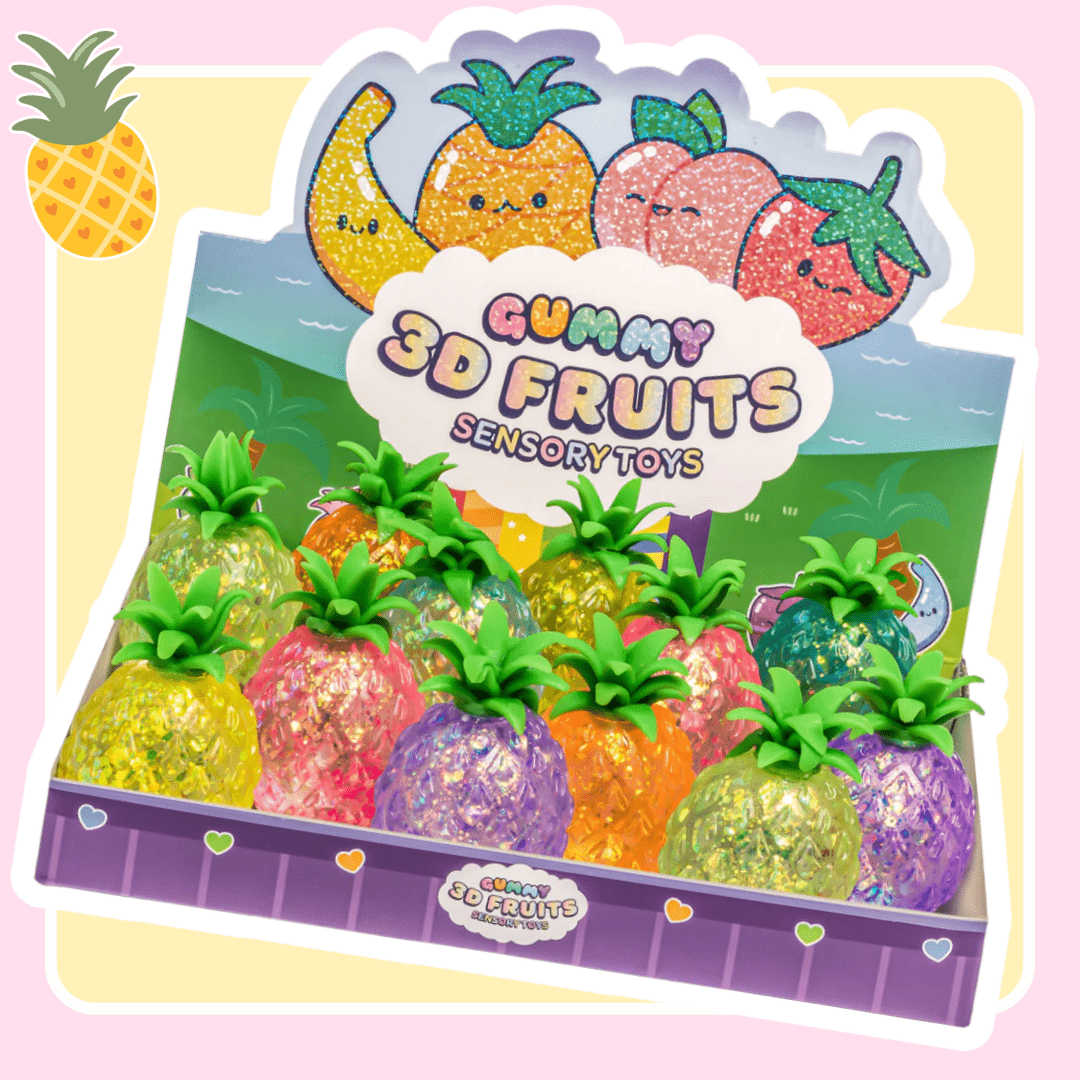 Kawaii Gummy 3D Pineapple Sensory Squishy Toy
