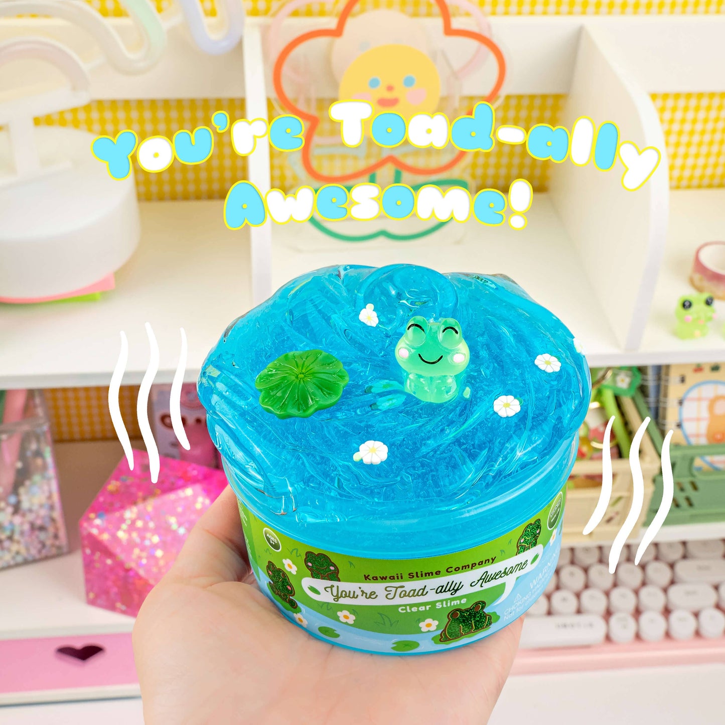 Kawaii Slime Co. You're Toad-ally Awesome Clear Slime