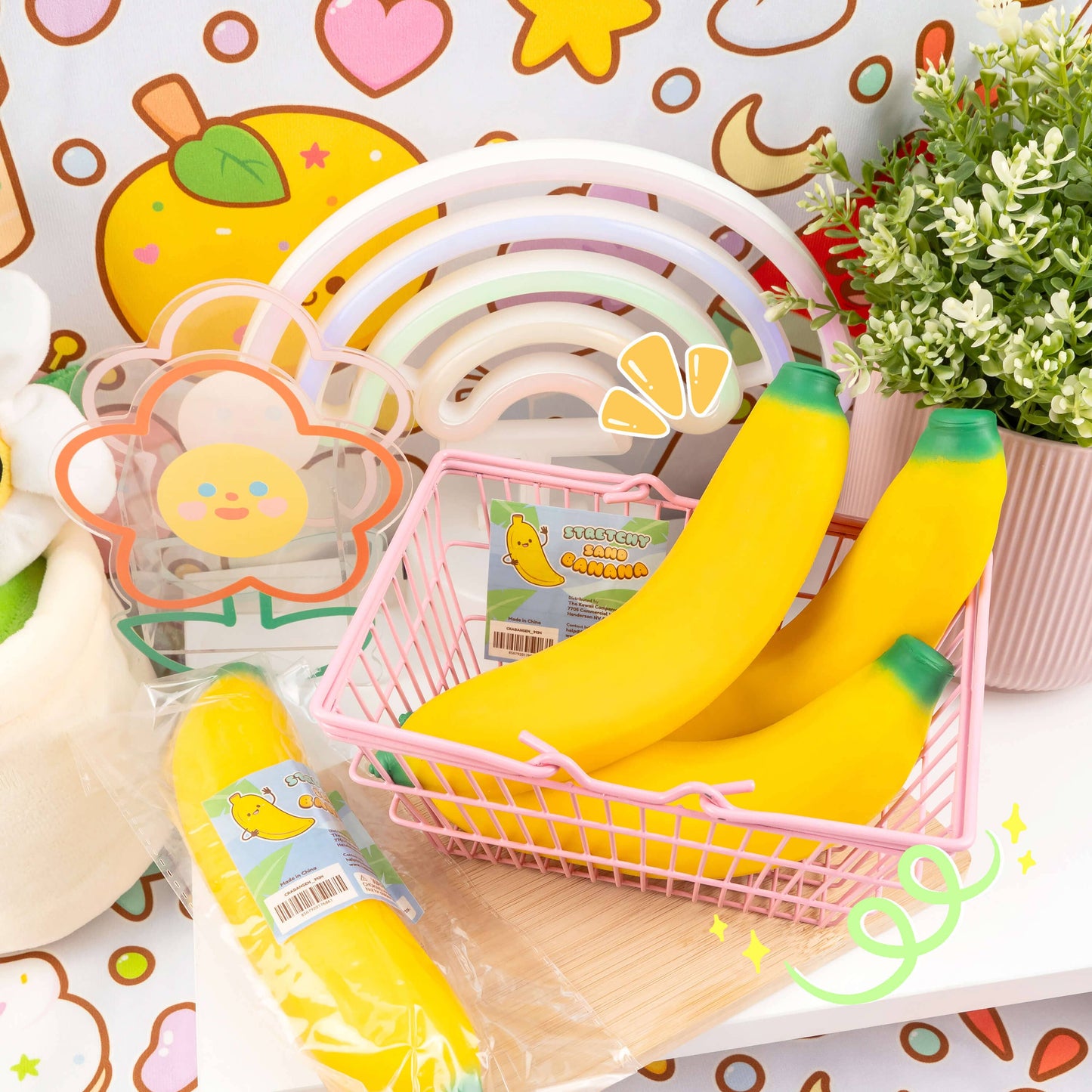 Kawaii Vegetable Market Crazy Banana Sensory Sand Toy