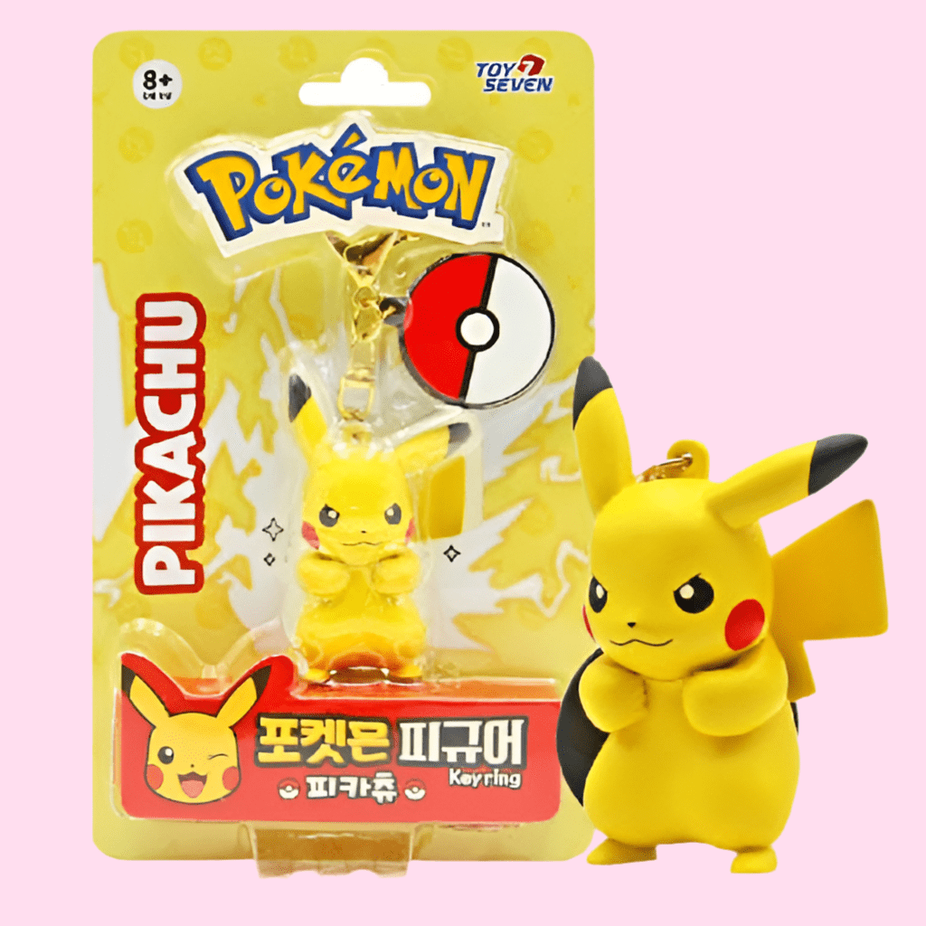 Pokémon Figure Keychain – Pikachu, Eevee, Squirtle