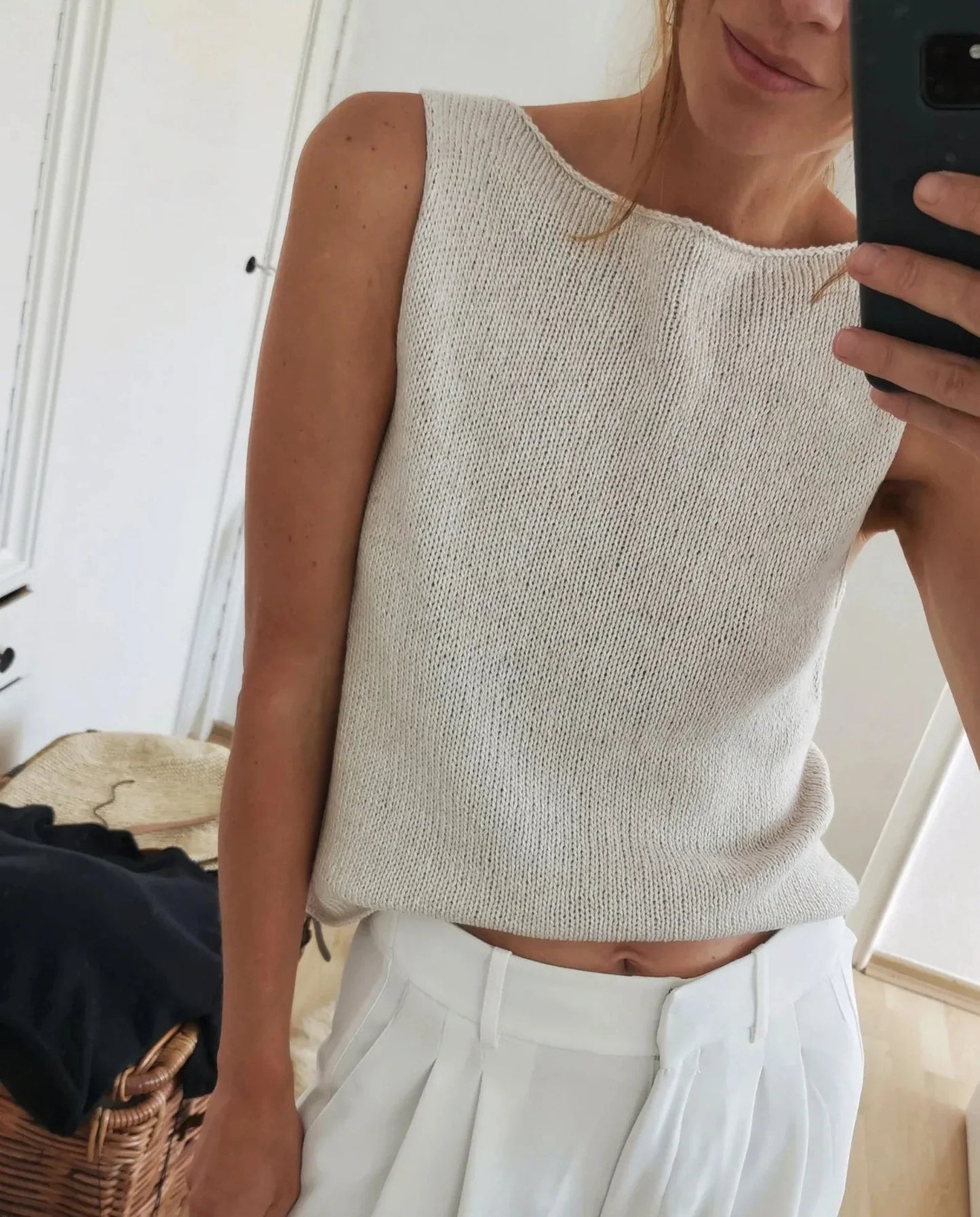 SABAI Top Knitting Pattern – Beginner PDF (3 Languages)