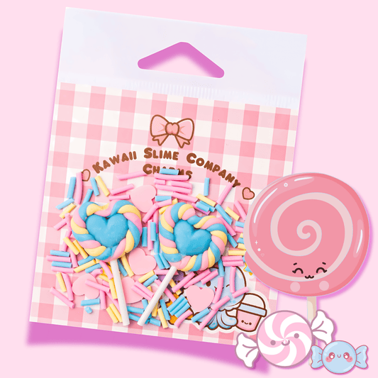 Slimer Topper Cotton Candy Lollipop Slime Toppings Charm Bag
